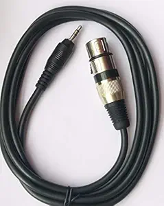 HK eCart - 3.5 MM Stereo Male to XLR Female- Metal Cable Connector- 3.5mm (1/8 Inch) Male TO XLR Audio Lead Cord 1.5 Meters