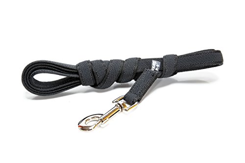 JULIUS K9 Color & Gray-Super-Grip Leash-Black-Gray Width: 1/2