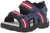 Absatzform: Flach Geox Jungen JR Strada A Peeptoe Sandalen, Blau (Blue/Red C0200), 29 EU