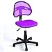 GreenForest Mid-Back Chair with Padded Fabric Swivel Comptuer desk chair,Purple