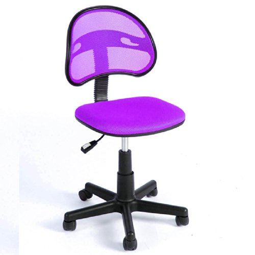 GreenForest Mid-Back Chair with Padded Fabric Swivel Comptuer desk chair,Purple
