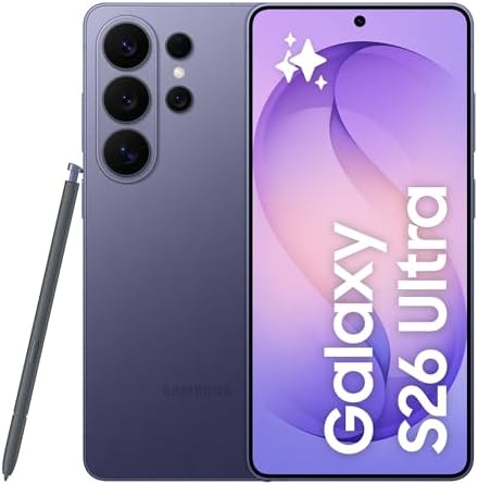 Samsung Galaxy S26 Ultra Smartphone AI, 512GB, 3 anni di Garanzia, Privacy Display Integrato, Processore Potente, Assistente Foto, Camera 200 MP, 5000 mAh, Cobalt Violet [Versione italiana]