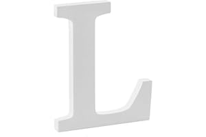 Libetui Buchstabe L Dekobuchstabe L -20cm groß- Haus Dekoration Wohnzimmer Kinderzimmer Deko Geburtstag Party Hochzeit Home - Weiß freistehend bemalbar - Love Liebe LEBE