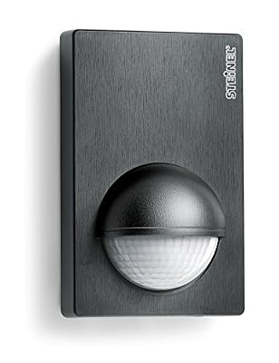 Steinel IS 180-2 noir - Détecteur de mouvement infrarouge avec 180° angle de détection, Portée jusqu'à 10 m, Capteur de mouvement pour l'intérieur et l'extérieur, 603113