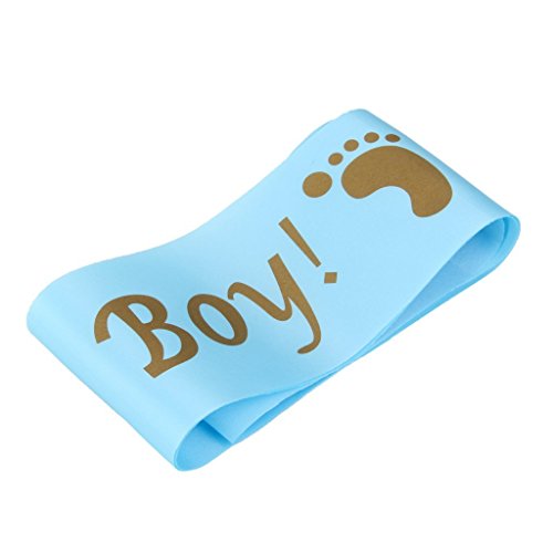 Veewon Babydusche Schärpen Set inklusive Mama Schärpe zu sein und es ist ein Junge Sash Babyparty -Partei-Dekoration - 5