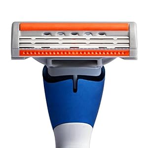 QSHAVE Men's Manual Shaving Razor,1pc Refill X3 blade, 1pc Refill X5 Cartridge& 1pc handle - Image 2