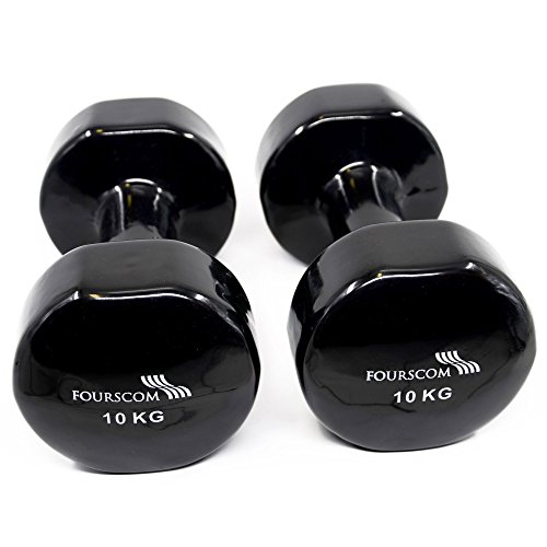 2er Set FOURSCOM® 2x 0,5-2x 10kg Vinyl Hanteln Kurzhanteln Gymnastikhanteln, 13 verschiedene Gewichte und Farben zur Auswahl - 3