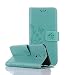 Produktbild Nokia 6 Hülle, Nokia 6 Schutzhülle, Alfort Carving Lederhülle Fashion Design Premium PU Leder Hohe Qualität Tasche Case Cover Kasten Abdeckung Wallet für Nokia 6 5.5" Smartphone Funktion Standfunktion Unterstützte Telefone und Magnetverschluss mit Schmetterling ( Grün )