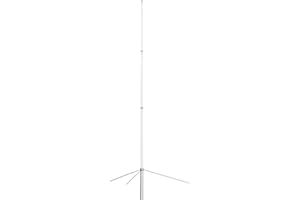 UAYESOK Dual Band VHF UHF 137-174/400-470MHz Glasfaser-Mobilfunkantenne - GSMR SO239 UHF Buchse 2,2m (6,6ft) High Gain Outdoor 5,5/8,5DBi Basisstationsantenne für Amateur-Amateurfunk-Transceiver