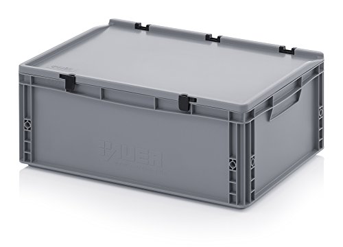 Eurobehälter-Eurobox 60 x 40 x 22 cm mit Scharnierdeckel inkl. gratis Zollstock
