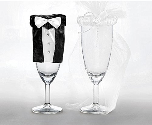 Gläseranzug Braut & Bräutigam Set 2-teilig - 2