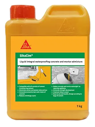 SikaCim, Liquid waterproofing concrete and mortar admixture, for slabs, beams and columns, 1kg