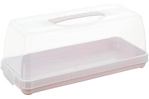 keeeper Contenitore per Dolci Per Torte di Marmo e Pagnotte, Con Maniglia per il Trasporto, 36 x 15 x 15 cm, Alessio, Rosa (Nordic Pink)