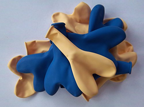 100 blau creme Herzluftballons Luftballons gemischt EU Ware !