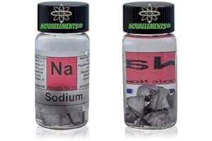 NOVAELEMENTS Natriumdampflampe Metallic Element 11 Na, 1 Feingold in Olio Mineralglas in Ampoule aus Glas mit Etikett