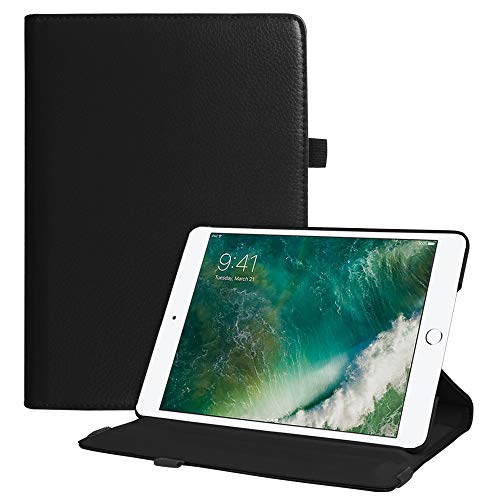 Fintie Funda Giratoria para iPad 9.7 2018 / 2017, iPad Air 2, iPad Air - Rotación de 360 grados Carcasa con Función de Soporte y Auto-Reposo / Activación, Negro