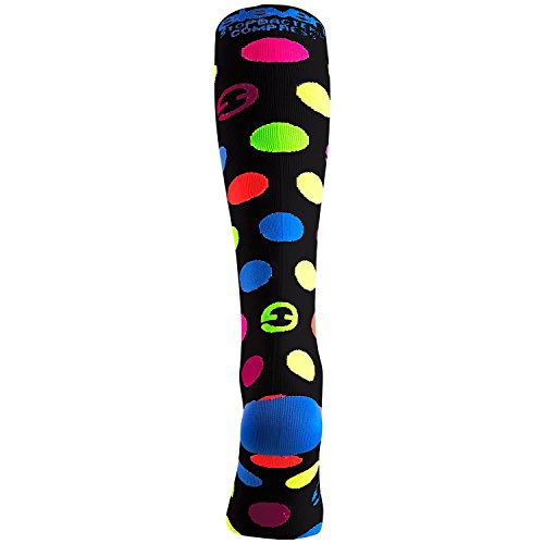 KOMPRESSIONSSOCKE – Punkte Schwarz/Bunt - 2