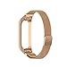 Produktbild Happysdh Armband für Samsung Galaxy Fit-e,Smartwatch Zubehör Milanese Stainless Ersatzarmband Armbänder Smartwatch für Männer Frauen (RotGold)