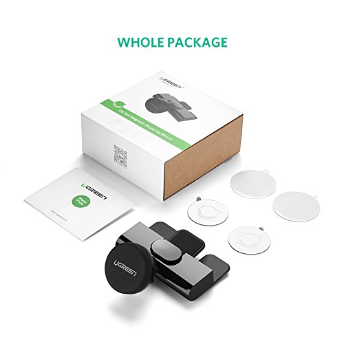 UGREEN Porta Cellulare Magnetico Universale da Auto per CD Slot, 360 Â° Girevole Supporto Auto Supporto Magnetico Cellulare per GPS, iPhoneX/8 Plus/8/7 Plus/7, Samsung S8 / S8 Plus/Note 8, ecc.