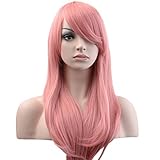 YOPO 28" Wig Halloween Long Big Wavy Hair Women Cosplay Party Costume Wig(Pink)
