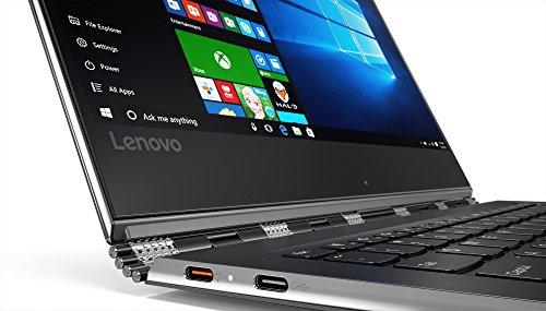 Lenovo IdeaPad Laptop Yoga 910-13IKB Intel i7-7500U 2 70GHz 8GB RAM  512GB SSD  13 9  1920 x 1080 Full HD  Windows 10 Home  Gun Metal