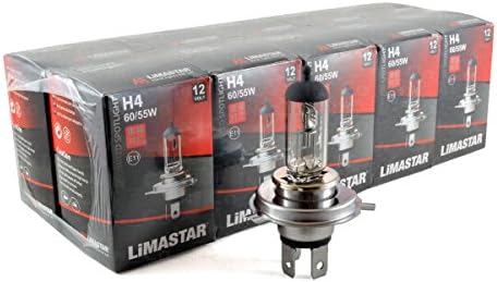 10x Car lamps H4 60/55 W 12 V 60 W/55 W 43T Socket Halogen Lamp Bulbs Clear White for Suzuki Liana (ER) Ignis II, Jimny (FJ) – Samurai (SJ), Swift II Hatchback (EA, MA), SX4 Swift I (AA) (EY/GY)
