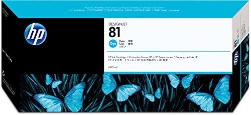 HP N°81 Cartouche d'encre d'origine Cyan C4931A