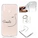 Produktbild Hülle Huawei P20 Lite Hülle, Huawei P20 Lite Hülle TPU Case Schutzhülle Silikon Case,Niedliche Cartoon Malerei Durchsichtige Rückschale und TPU Bumper Handy Tasche Case Cover Etui für Huawei P20 Lite + Schlüsselanhänger (I) (9)