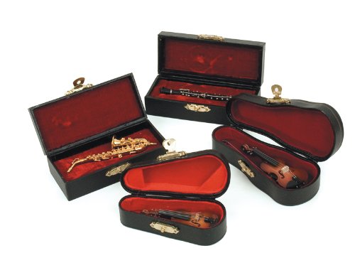Kleine Klarinette Miniatur – im Bakelit – Dekorationsgegenstand – Geschenk Musik – In seinem Kästchen mit Unterstützung geliefert – Höhe 16 cm - 3