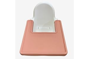 Minifolk High Chair Full Cover Mat Tray Made For IKEA ANTILOP BPA Free Silicone Placemat Dishwasher Safe Baby Toddler (Muted)