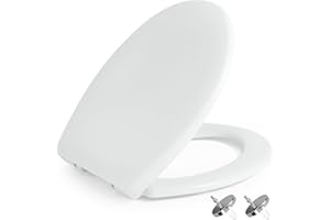 NeoArt Soft Close Toilet Seat – Durable, Environmentally Friendly Urea-Formaldehyde Resin & Fade-Resistant with Quick Release Design for Easy Clean, Universal Fit with Easy Top Fixing, O-Shape