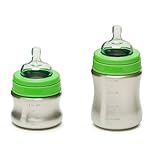 Kid Kanteen Brushed Stainless Steel baby bottle with teats - BPA and toxin free