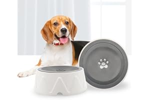 YIKANWEN Gamelle Eau Chien Bol à Eau Anti-Goutte pour Chien, Distributeur d'eau Lent, Distributeur d'eau antidérapant pour Animaux de Compagnie, 1.5L/51oz Bol pour Chien et Chat