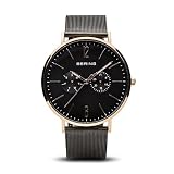 BERING Herren Analog Quarz Uhr mit Edelstahl Armband 14240-163