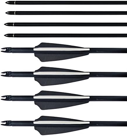 CNSE 32" Archery Carbon Target Arrows Hunting Arrows with Replaceable Field Points for Compound Bow or Recurve Bow (12 pack)