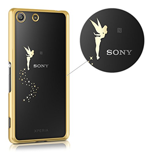 kwmobile Elegante y ligera funda Crystal Case Dise  o Hada para Sony Xperia M5 en oro transparente
