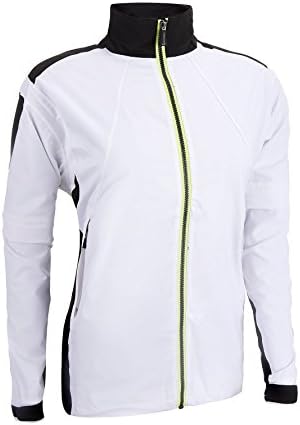 Sunderland Ladies Convertible Waterproof Golf Jacket White/Black/Green Medium