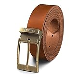 Cinturón de cuero vintage hombres mujeres | Cinturón de cuero 100% de la jóven marca STILORD | Ideal para todas las tallas: tamaño universal 130 cm acortable individualmente