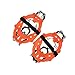 Produktbild Merriz – 2 Stück 14 Zähne Steigeisen Anti-Rutsch-Eis-Greifer, Stiefel-Griffe, Kette, Schuhe Abdeckung für Wandern, Klettern, Ski, Schnee, Wandern Orange