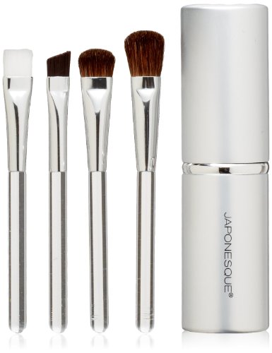 JAPONESQUE Beautiful Eyes Touch Up Tube Brush Set, Silver