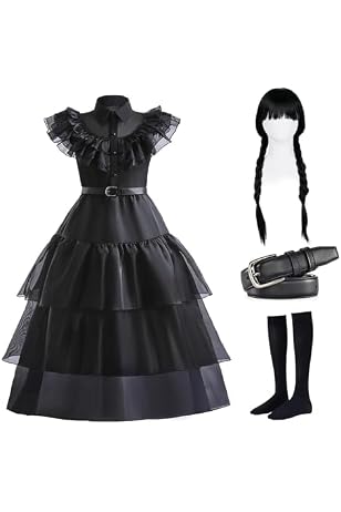 Robe Halloween Femme Longue Manches Longues - Imprimé - Déguisement Sorcière, Diablesse, Vampire - Taille Unique