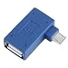 Produktbild 90 Grad Winkel Blau USB Winkel 90 Grad Vertikal Drehen OTG Adapter USB Stecker Revolution für Samsung wiederaufladbare