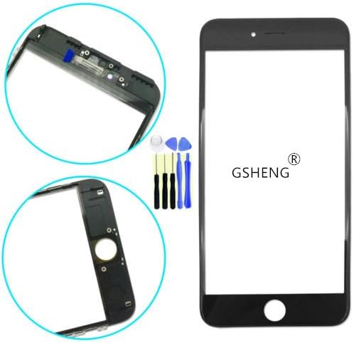 New Front Outer Screen Lens Glass Replacement + Tools for iPhone 7PLUS 5.5 BLACK (with frame+OCA)