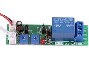 WALFRONT DC 5V 12V 24V Volt Timer Modulo Temporizzatore Ciclico Regolabile, Relè On / Off Timer di Ritardo Temporizzatore 12V Finder(DC12V,0-120min)