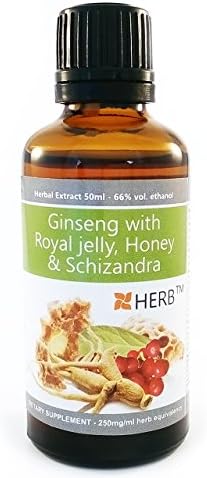 Ginseng Panax, Royal jelly, Honey &amp; Schizandra Tincture 50 ml by HERB TM