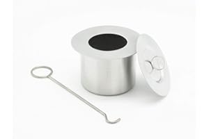 HANNA'S LADEN FÜR BASTLER UND HOBBYKÜNSTLER ARZER Bioethanol Burner Pot - Stainless Steel, Round, 140 CCM, Silver, Modern, A Quality Product by Hannas Laden