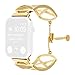 Produktbild Armband für Apple Watch Series 4/3/21 42/44mm,Smartwatch Zubehör Double X Edelstahl Ersatzarmband Armbänder Smartwatch für Männer Frauen (38/40mm, Gold)