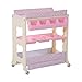 Produktbild HOMCOM Baby Wickeltisch Wickelkommode mit Badewanne Wickelauflage Mobil (Rosa)