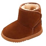 For 1-6 Years old ,Clode® Fashion Newborn Baby Girls Boys Child Suede Hard Sole Snow Boots Shoes Cotton Booties Slippers (1-2Years old, Brown)