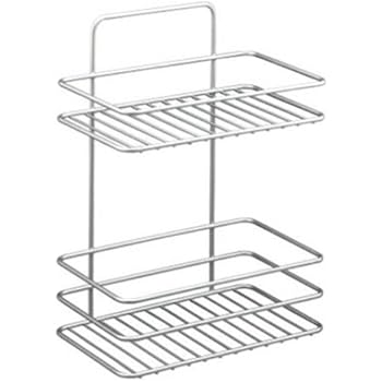 Metaltex 404222 Gästehandtuch-Korb Reflex mit 2 Etagen, 26 x 16 x 35 cm